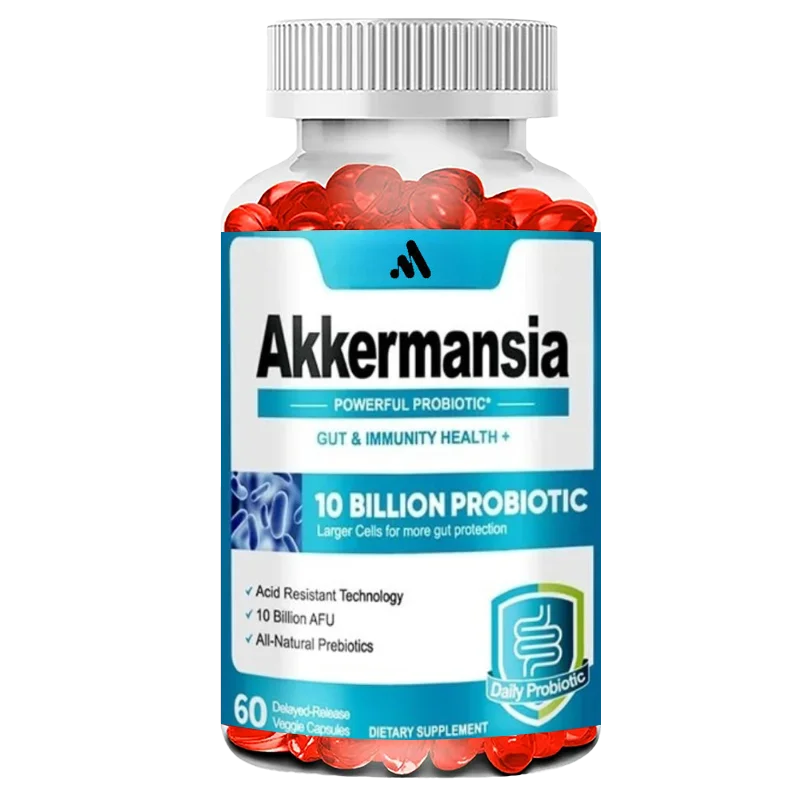 

Akkermansia Muciniphila Probiotics High - Probiotics That Promote Digestive and Immune Health -10 Billion AFU+organic Prebiotics