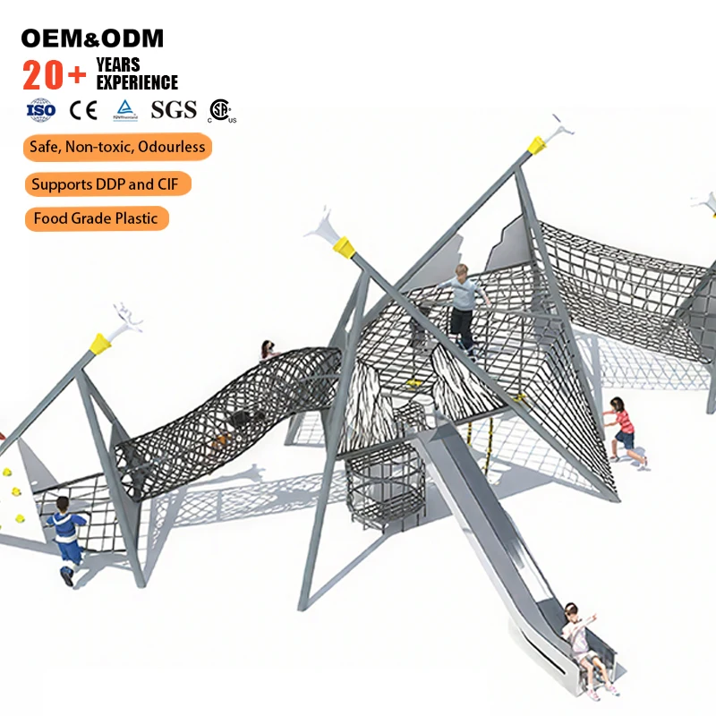 Wholesale Custom Outdoor Playground Large Dome Net Climber For Kids Physical Exercise