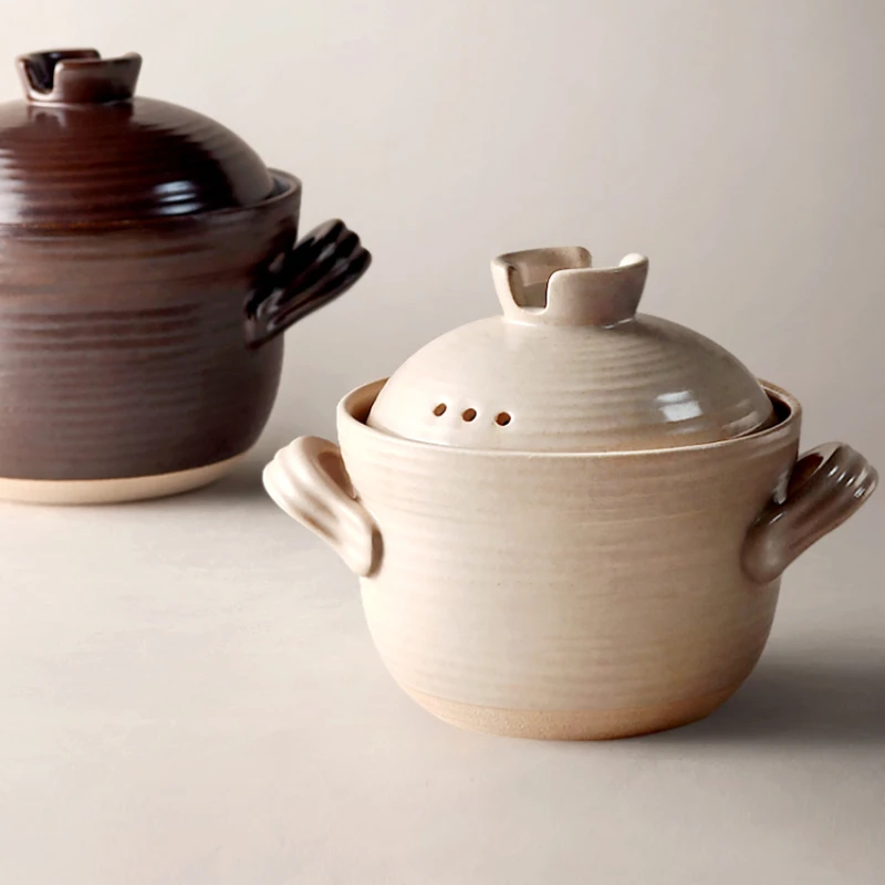 

The product can be customized.Hand-made double-cover earthenware casserole soup pot stew pot porridge high-temperature