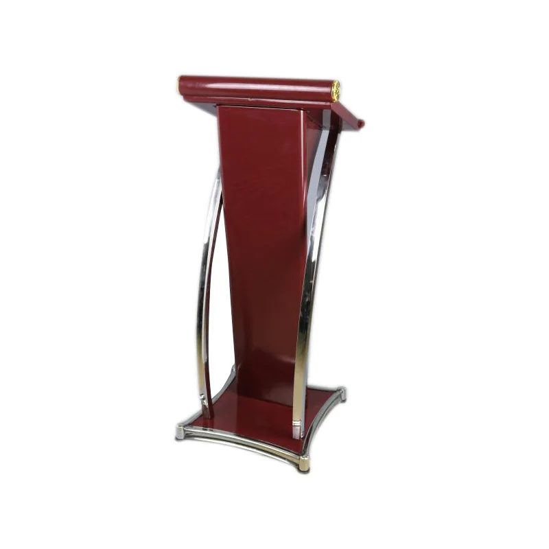 Стол для подиума из нержавеющей стали, металлический подиум, небольшая стойка регистрации, простой современный подиум для приветственного приемного хоста