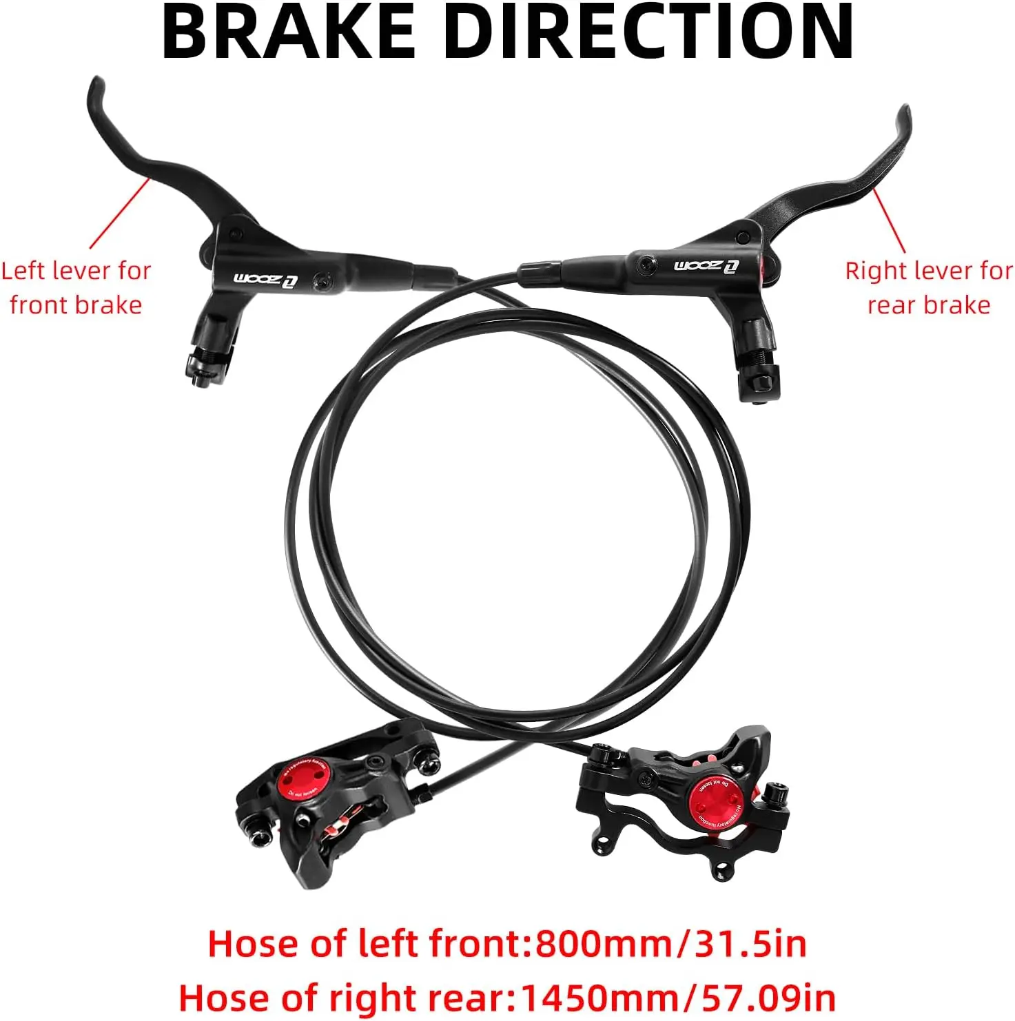 

Z00M HB875 2-поршневые гидравлические дисковые тормоза MTB с инструментом левый передний 800 мм правый задний 1400 мм для электронного велосипеда толстый велосипед шоссейный велосипед