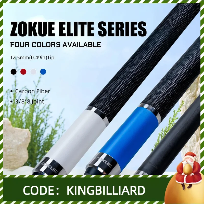 

ZOKUE Elite Series Carbon Fiber Pool Cue with 12.5mm Low Deflection Full Carbon Technology Cue Stick For Billiard Cue Stick Kit