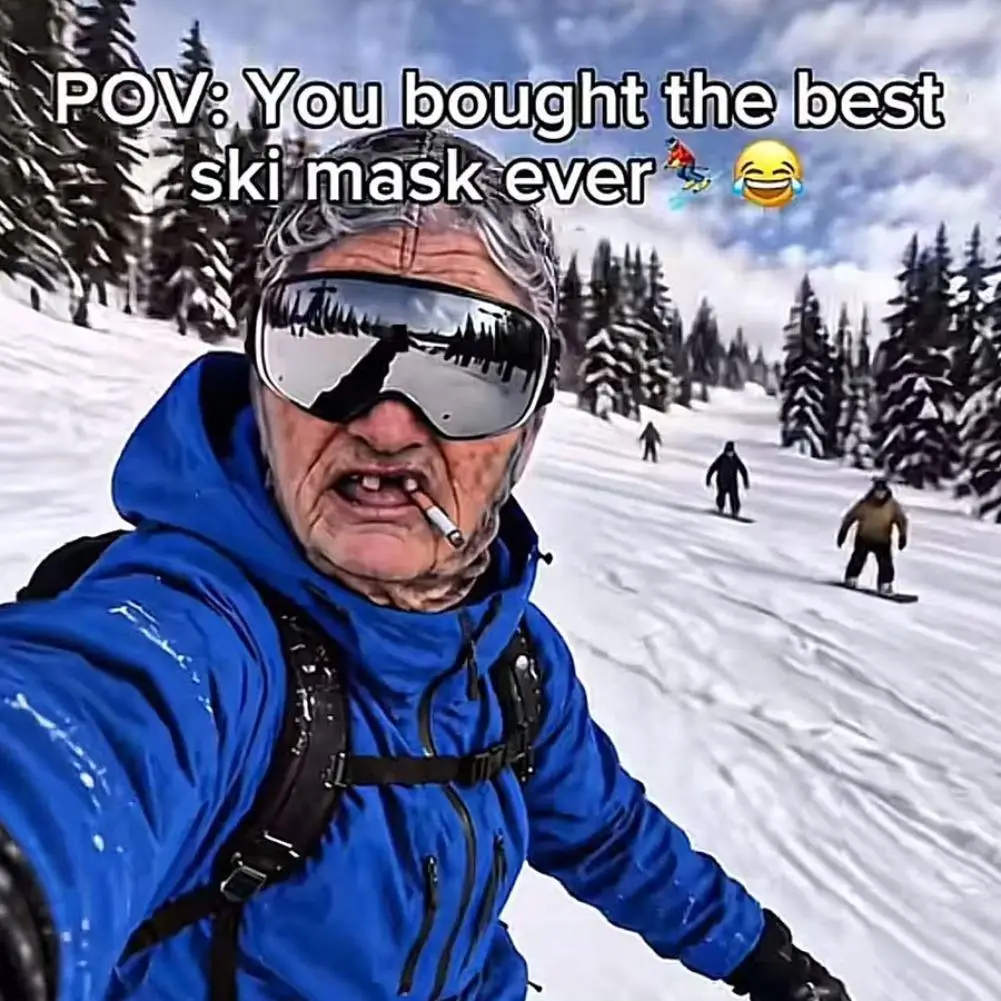 Lustige 3D-Gesichts-Balaclava-Mütze, Vollgesichtsmaske, Kapuze, Balaclava für Motorradfahren, Skifahren, Gesichtsmaske, Outdoor-Warm-Balaclava-Mütze – Detail 14