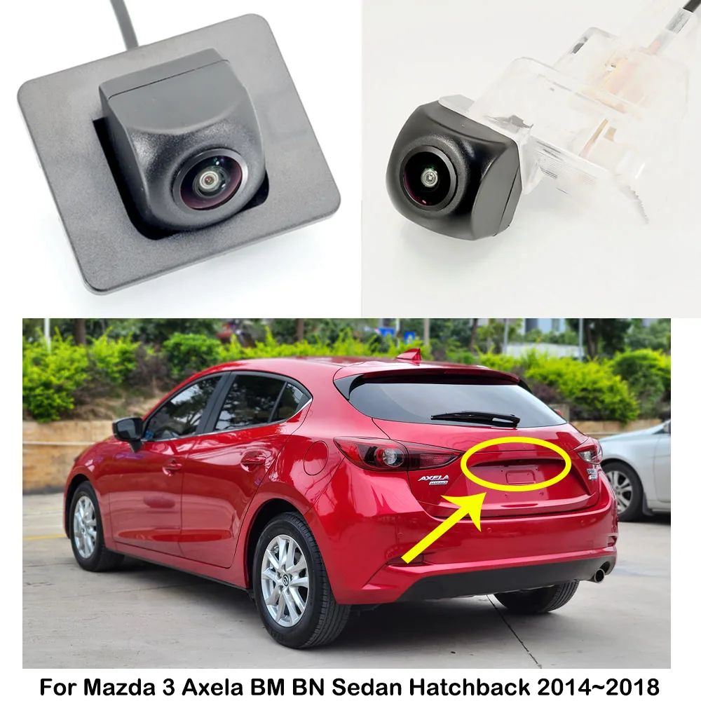 

HD Backup Rear View Camera For Mazda 3 Axela BM BN Sedan HatchBack 2014 2015 2016 2017 2018 OEM Original Screen Plug and Play