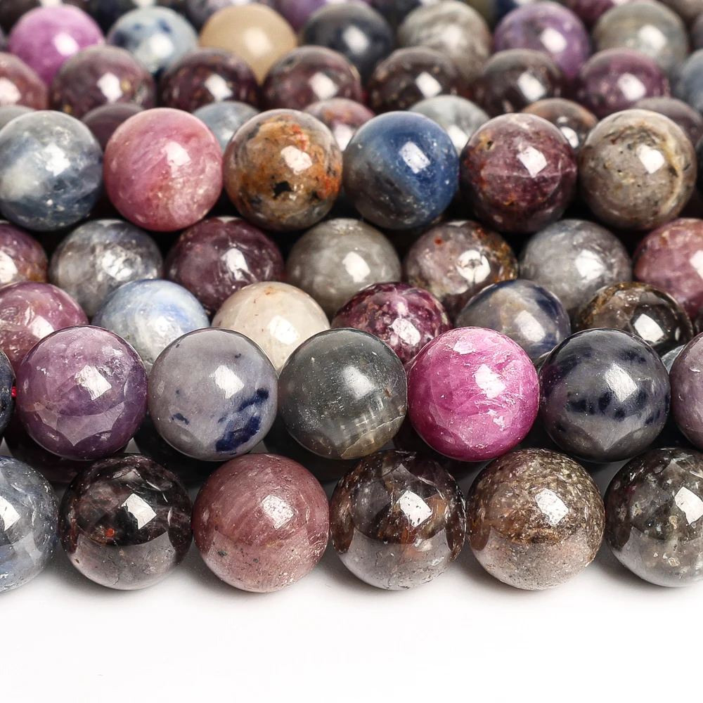 COLORFUL JASPER GEMSTONE BEADS 8-11MM SMOOTH ROUND LOOSE STONE BEADS FOR DIY BRACELET NECKLACE JEWELRY MAKING HANDMADE BEADING