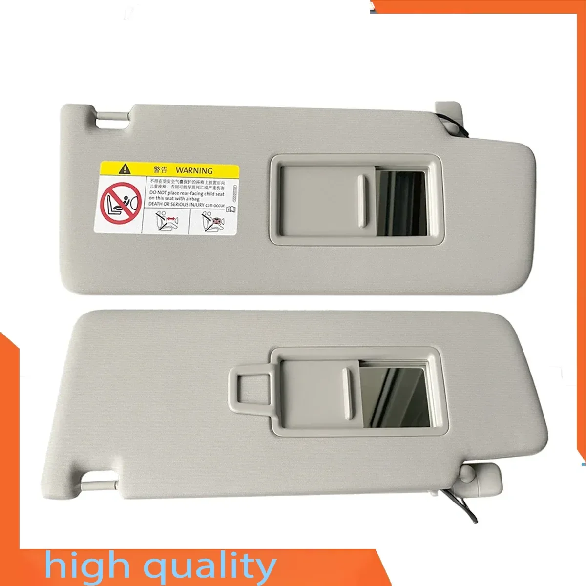 For VW Tiguan 2 AD R Line Touran 5T Skoda Kodiaq 2018 2019 2021 5NA857551 5TA857551 1 2PCS New Grey Interior Sun Visor With Mirr