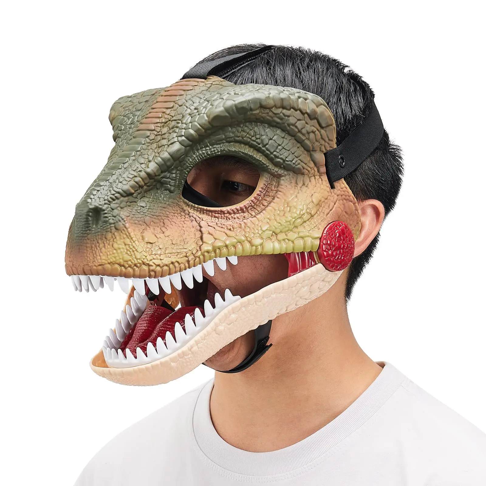 

Funny Dinosaur Mask Dino Mask Moving Jaw Halloween Mask Dinosaur Head Face Mask Movable Mouth Party Cosplay Props