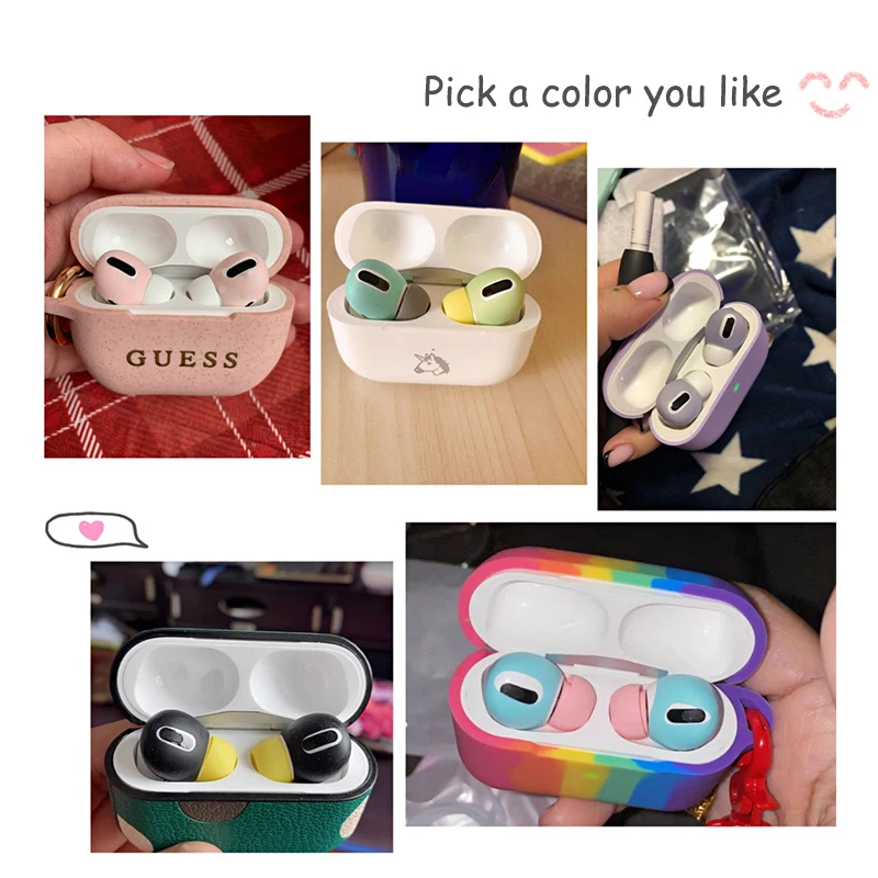 أغطية واقية من السيليكون لسماعات AirPods ، حقيبة جلد ، وسادات أذن لسماعات AirPod Pro ، غطاء أذن ، ملحقات أطراف ، أزواج واحدة