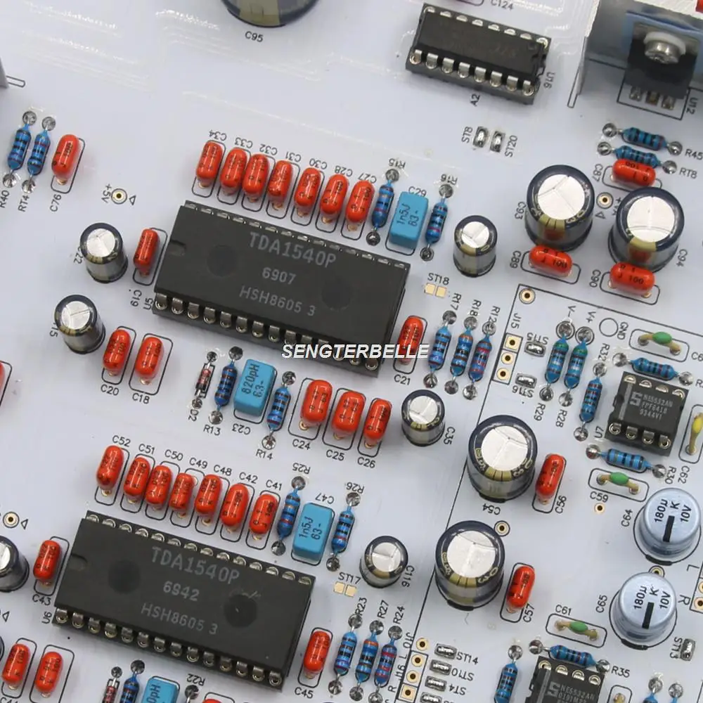 Assembled Hi-End TDA1540 DAC Stereo Board CS8412+SAA7030+TDA1540P HiFi Audio Decoder