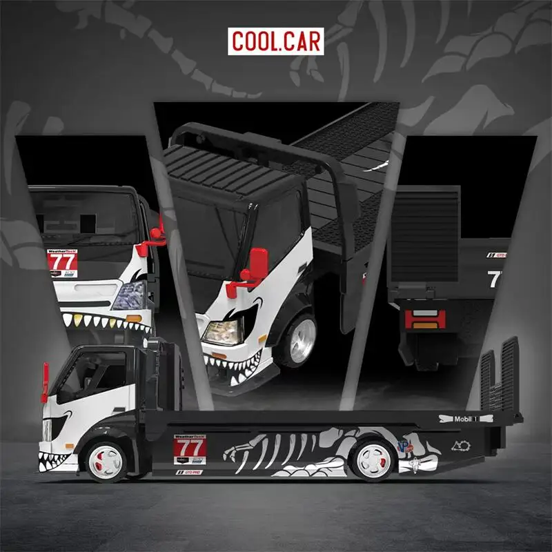 

[Предпродажа] CoolCar 1:64 H300 Плоский транспортный прицеп Bone Dragon # Набор фигурок MoreArt 77, литая под давлением модель автомобиля