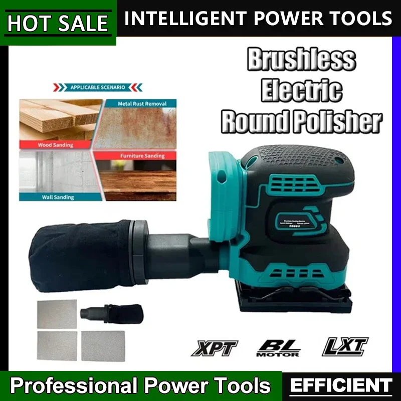 

Бесщеточная аккумуляторная эксцентриковая шлифовальная машина Makita с 3 скоростями, для шлифовки и полировки, совместима с аккумулятором 18В