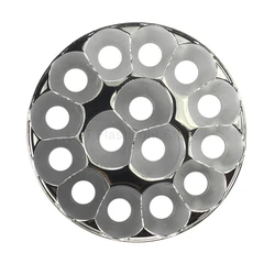 74mm (D) x 16.3mm (H) SMO Aluminum Reflector for 15 x 5050 LED Flashlight DIY Torch Light Lamp Cup