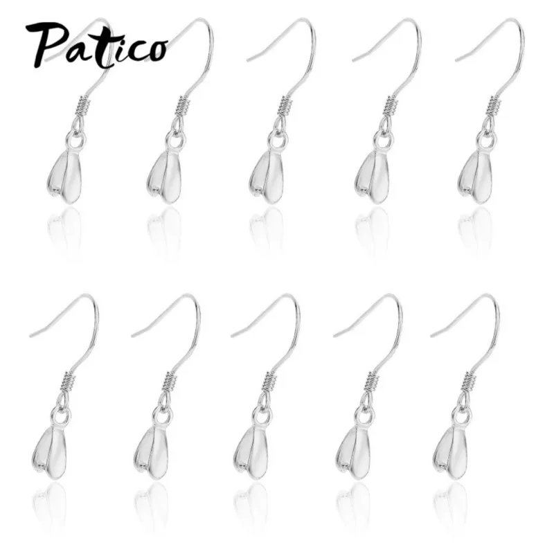 50 Pcs/Lot 925 Sterling Silver Earrings Hooks Jewelry Accessories Earring Making Supplies Bulk Items Wholesale