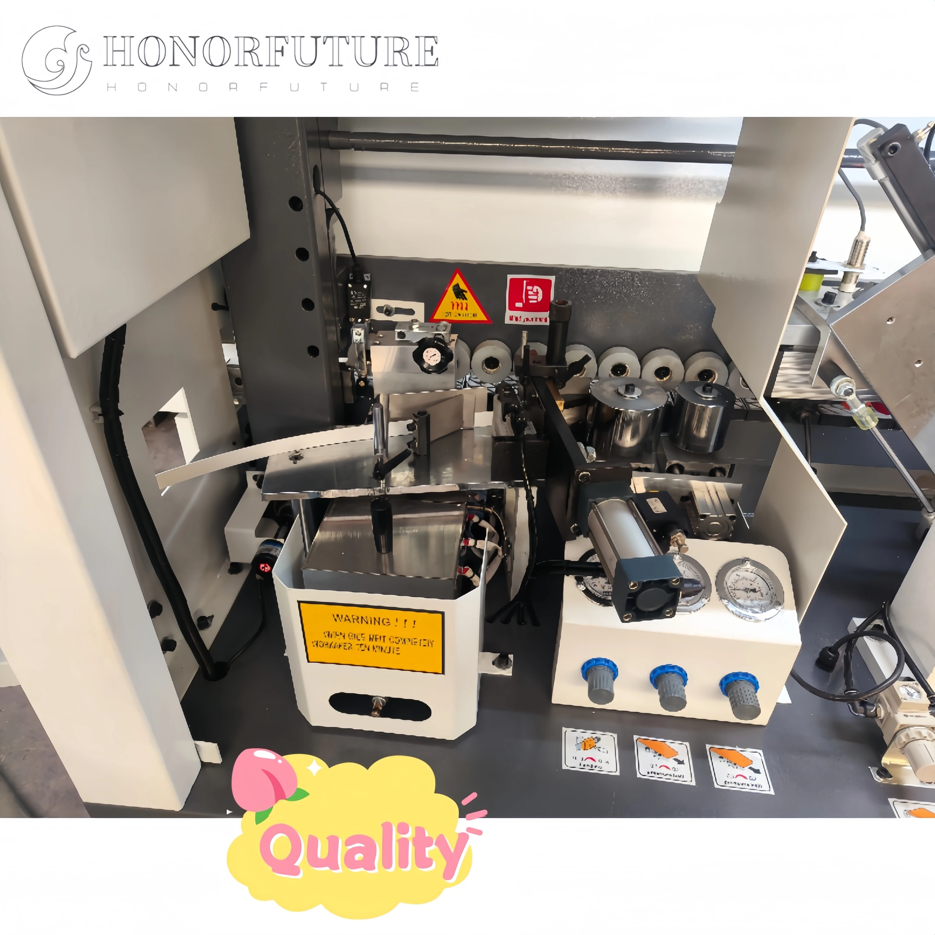 Wholesale Price Wood MDF PVC Strip Glue Edge Bander with Scraping Buffing Straight Line Automatic Edge Banding Machine Quality