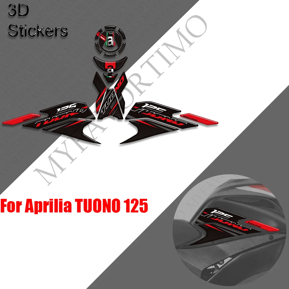 

Motorcycle For Aprilia TUONO 125 Tank Pad TankPad 3D Bike Cap Grips Gas Fuel Kit Knee Stickers Decals Protection TUONO125