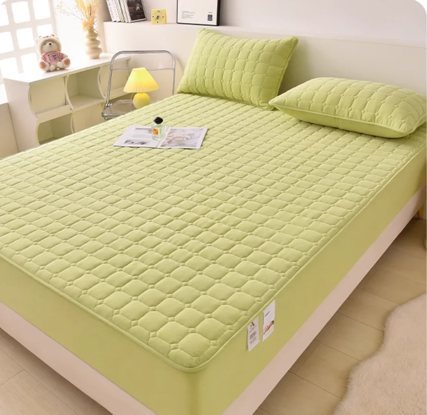 

All Cotton Padded Thick Bed Sheet, Single Piece Anti Slip Mattress Protective Cover, Pure Cotton Cover, Bed Sheet Cover