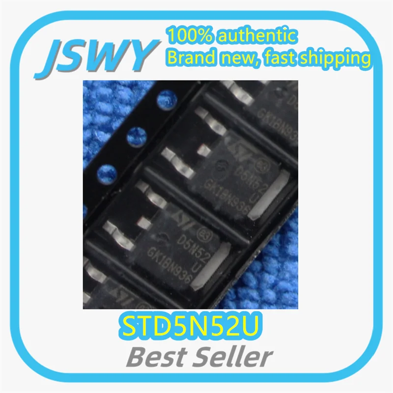 

(10/50 pcs) STD5N52U STD5N52 Silk-Screen D5N52U TO-252 MOSFET Brand New Original Fast Shipping