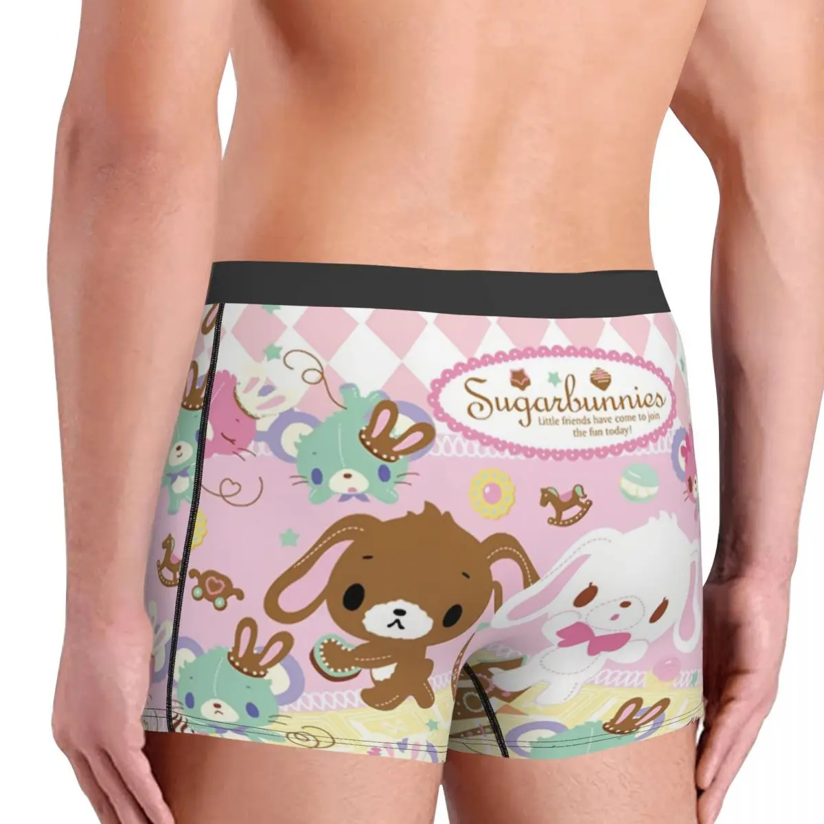 Custom Male Cool Disney Cartoon Sugarbunnies Sanrio Japan Anime Underwear Boxer Briefs Soft Shorts Panties Underpants