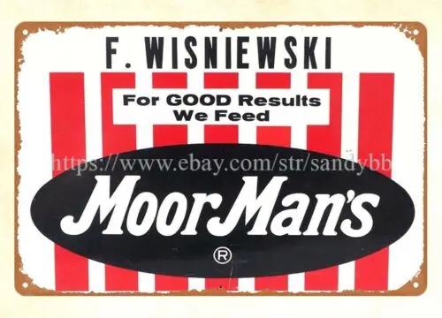 Moorman's Feed farm barn livestock metal tin sign wall art lodge cafes living sign