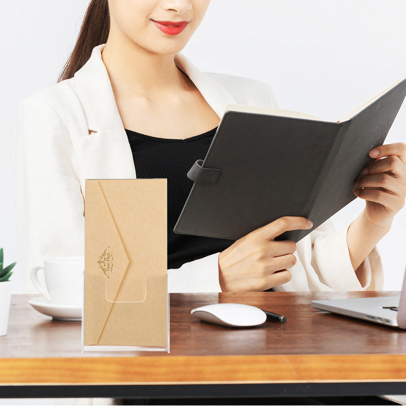 

1pcs Advertising Brochure Stand for Flyers Pamphlets Transparent Document Rack Office Store Exhibition Pamphlet Display Stand