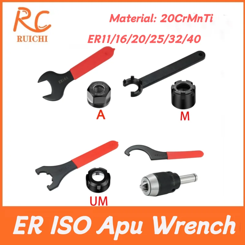 

ER Iso Apu Wrench Er ER8 ER11 ER16 ER20 ER25 ER32 ER40 ISO20 ISO25 ISO30 APU13 APU16 C25 C32 C40 ER16MS ER20MS Wrench Nut Collet