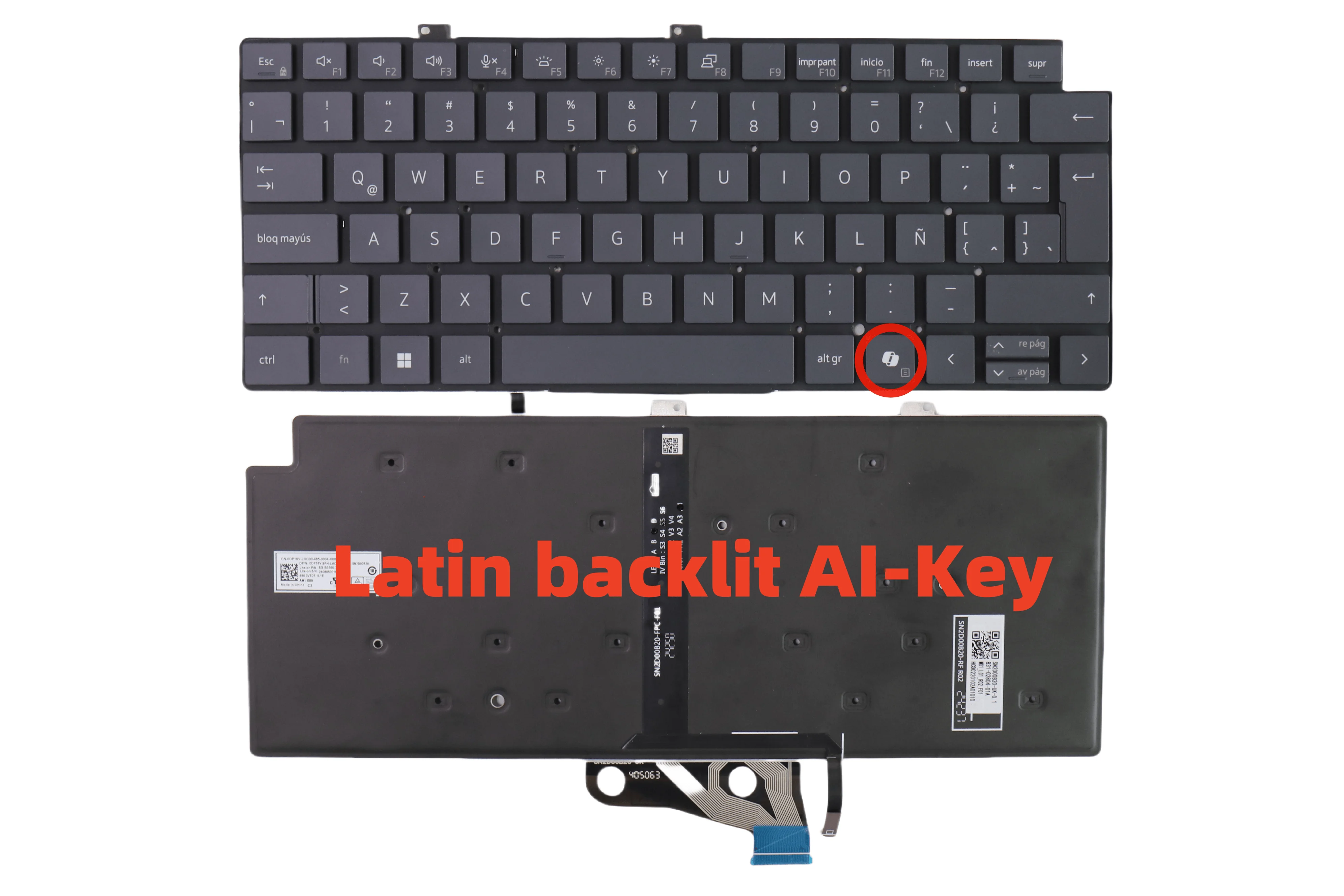 

Latin Backlit Keyboard for DELL Pro13 Plus PB13250 with AI Key