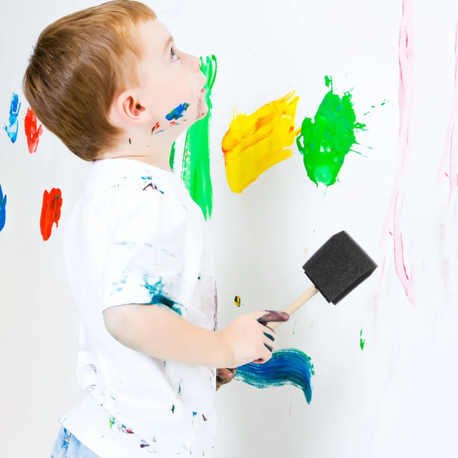 

16Pcs Portable Sponge Brushes for Kids Graffiti Painting DIY Crafts Sponge Tools for Drawing and Painting Paint Brush