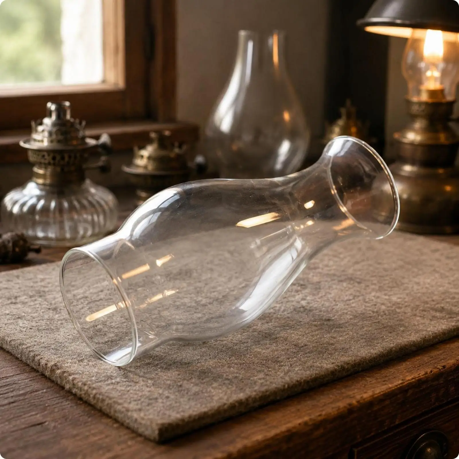 Heat-Resistant Oil-Burning Lamp Glass Shade Easy to Clean Oil Lamp Shade