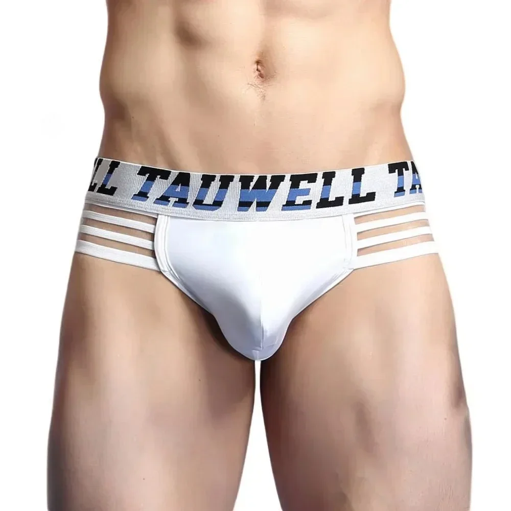 Trendy Hollow Design Nylon Men Triangle Briefs Sexy Lightweight Male Underwear For Young Men Daily Wear