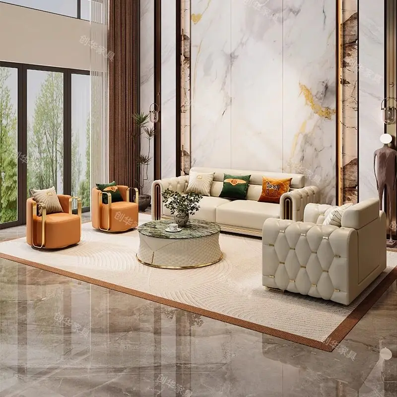 Quality European Living Room Set Recliner Aesthetic French Modern Living Room Sofas Luxury Oversized Divano Gonfiabile Furniture