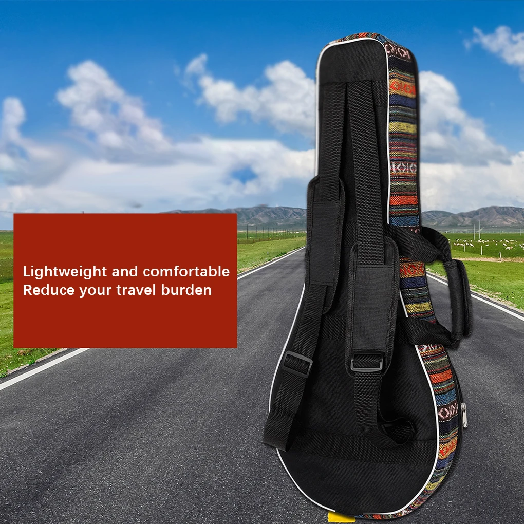 Mandolin Bag Flat Carrying Guitar Case Cloth Padded Backpack Handbag