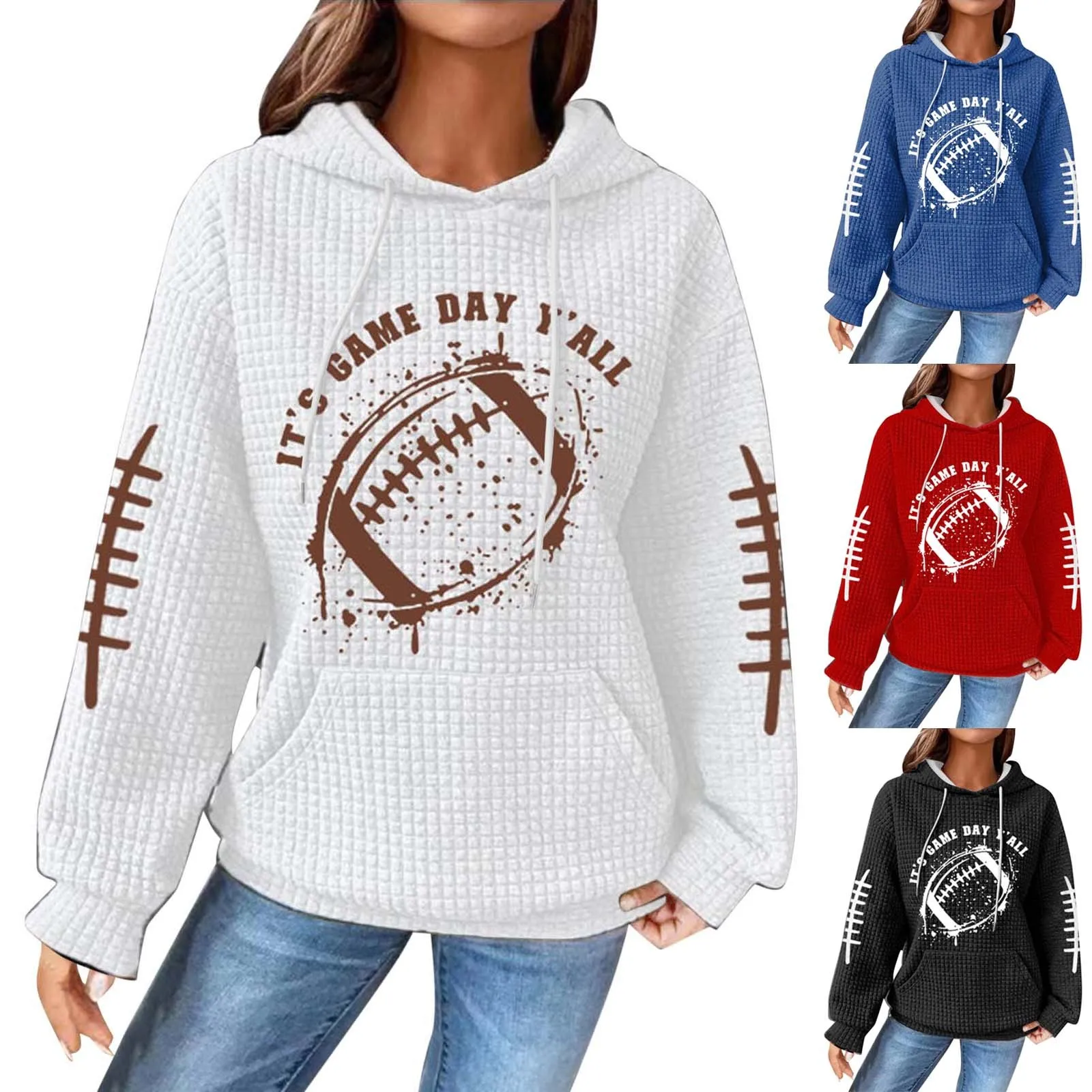 Women's Fashion Casual Letter Print Light Fleece Pullover Sweatshirt Ladies Quilted Quarter Zip Women Ladies Exercise Tops