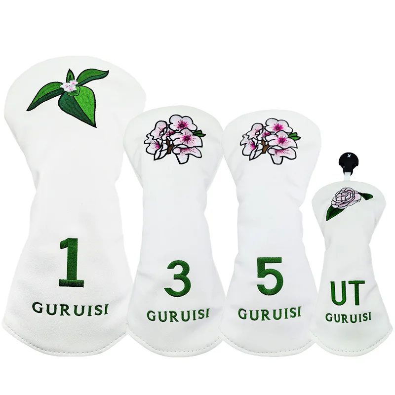 

Premium Floral Embroidered Leather Club Cover - Universal Fit for Wood Clubs Elegant design, scratch-resistant