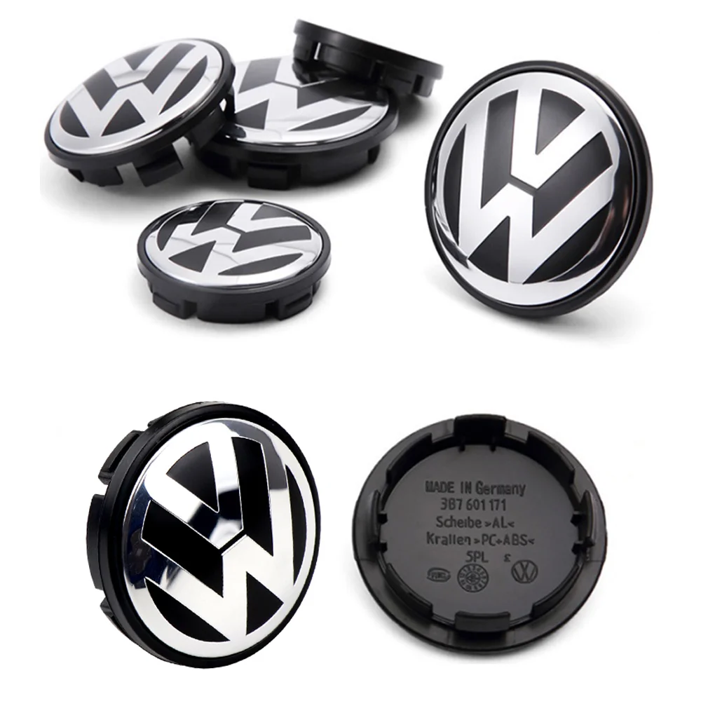 4PCS 56mm 65mm For Volkswagen VW Original Hubcaps Car Wheel Center Covers Decoration Badge Auto Hub Caps Emblem Replacement