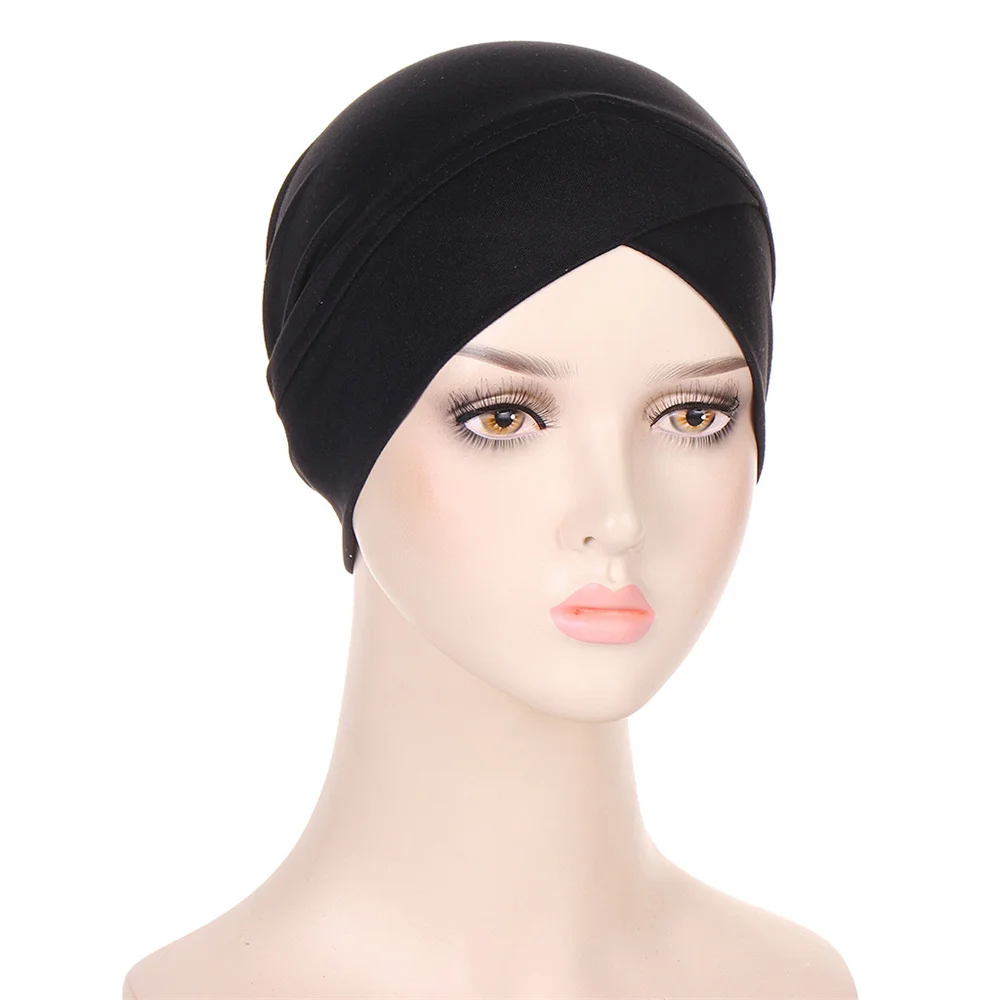 New Muslim Inner Hijab Beanies Bonnet Hat Cap Ninja Underscarf Turban Bonet Headwrap Scarf Islamic Hair Loss Head Cover Headwear