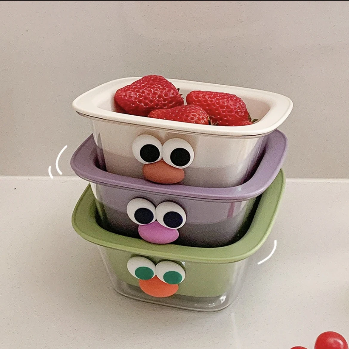 

2pcs Creative Cute Double Layer Mini Drain Basket Multi-functional Household Fruit Snack Storage Basket Kitchen Accessories