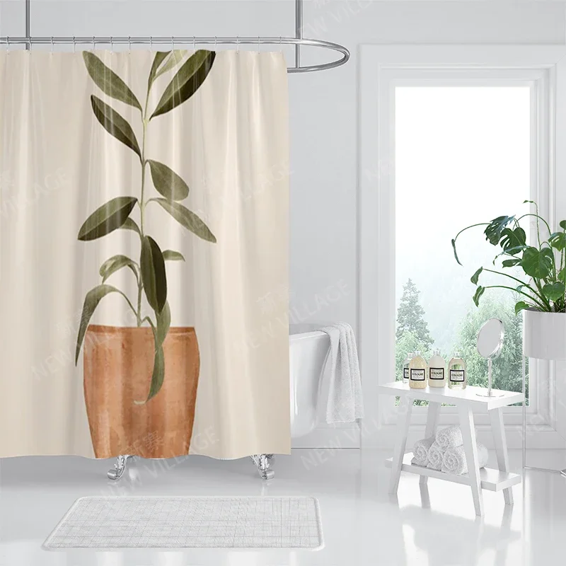 Waterproof fabric shower curtain Bathroom curtain accessories 180x200 Bath curtain for shower 240*200 nordic boho decor 240x200