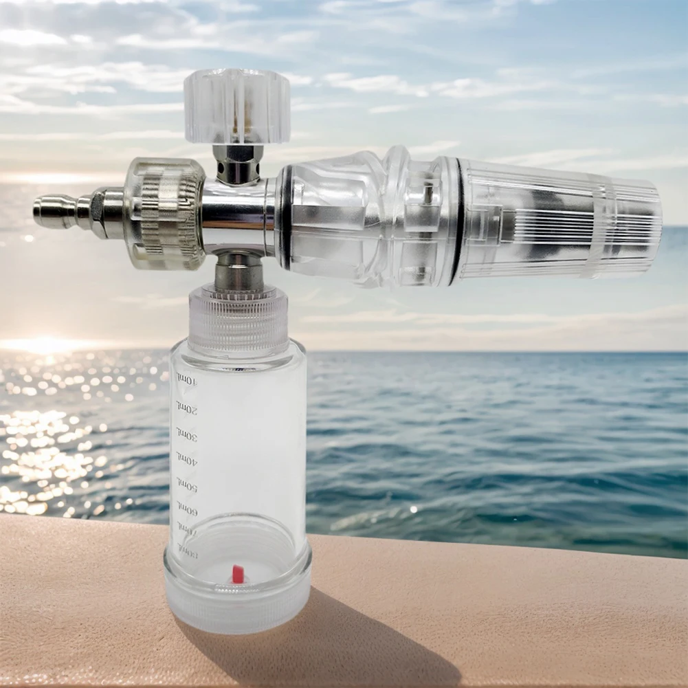 

100ml Water Foam Pot Adjustable Foam Spray Pot Liquid Foam Sprayer (White)