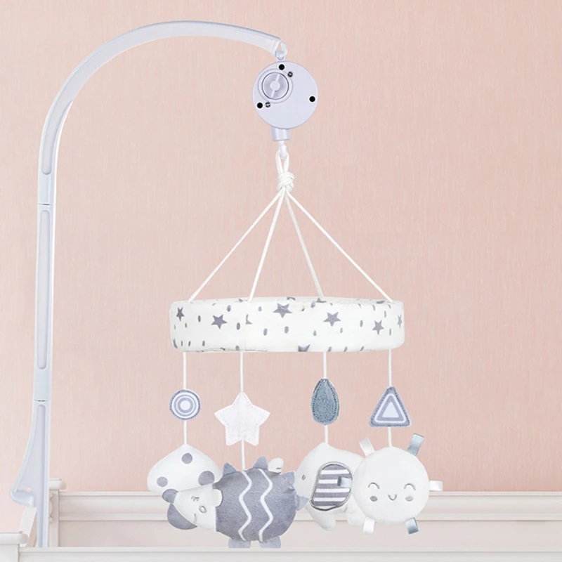 Newborn Baby Bed Bell Crib Rattle Cartoon Animal Mobile Hanging Rattles Toys Hanging Dol Baby Accessories for 0-12 Months Baby