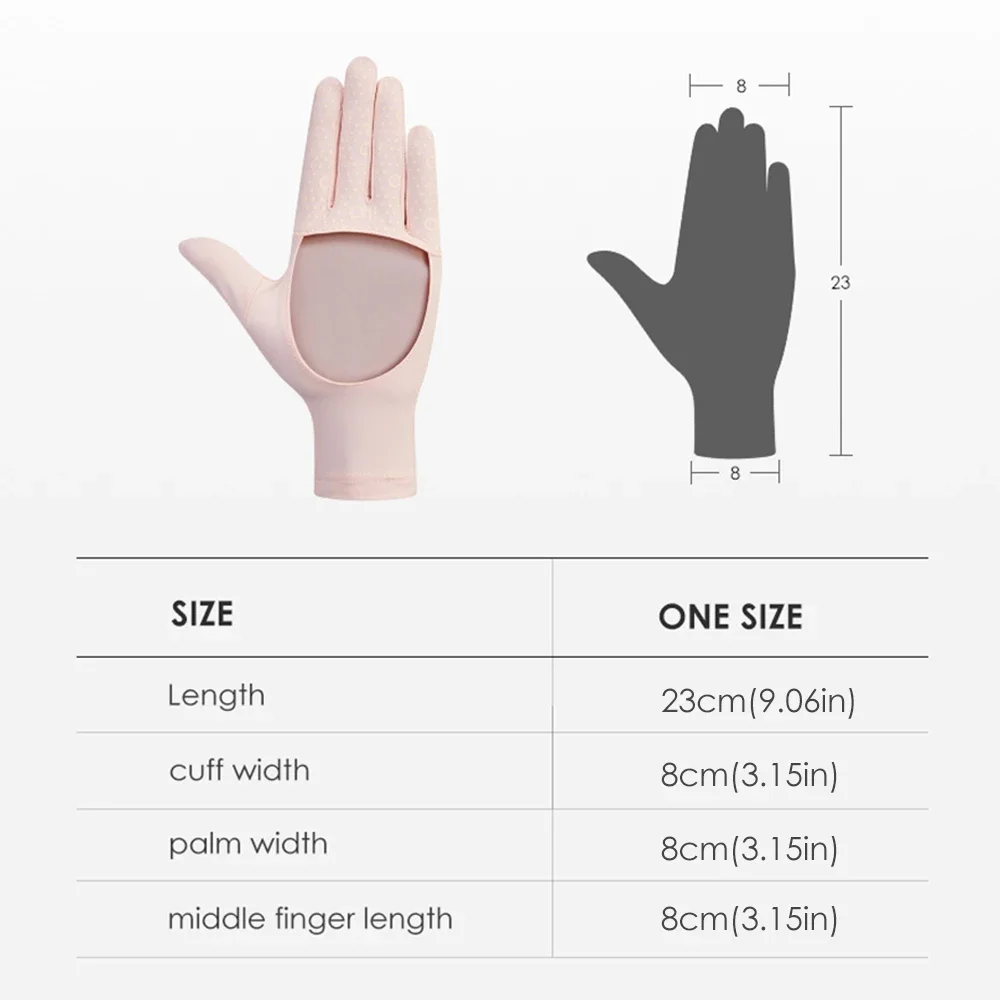 OhSunny Women Fashion Driving Gloves Anti-Skid Hollow Out Palm Thin Soft Cooling Sun Protection UPF50+ Glove for Cycling