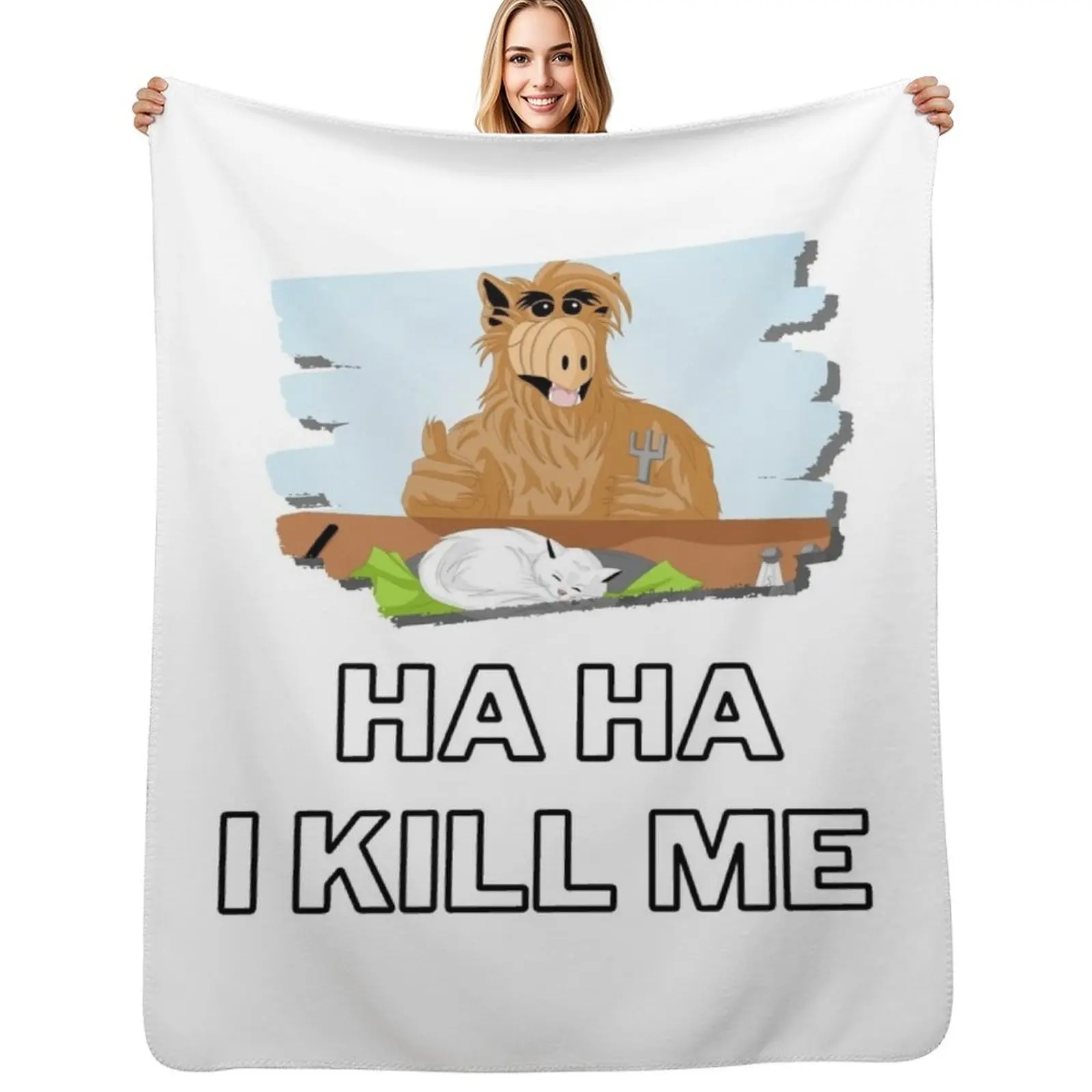 Alf and his Catch phrase Throw Blanket Luxury Decoratives Weighted sofa bed christmas decoration Designers Blankets