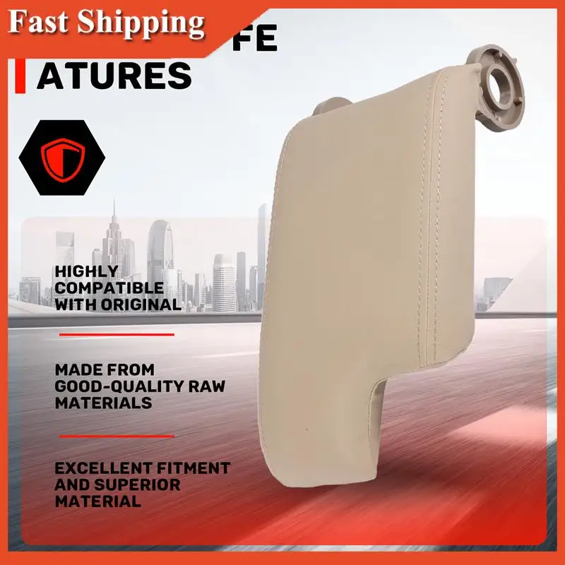 

A90E-1Pcs Leather Armrest With Plastic Plate For BMW E46 3 Series 1999-2005 Left Hand Drive Beige