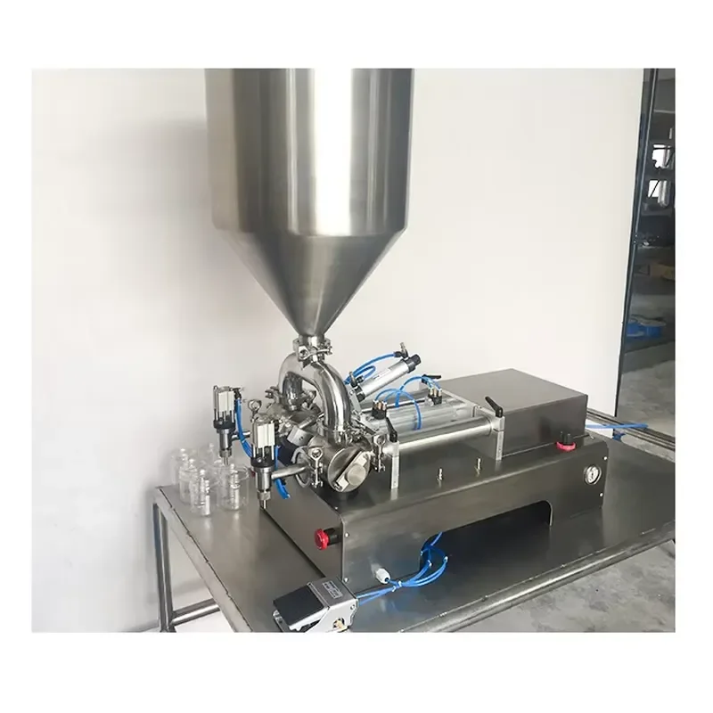 for 1-5000g Semi-Auto Horizontal Sauce Beverage Can Filling Machine Double Outlet Explosion-Proof Paste Canning Equipment