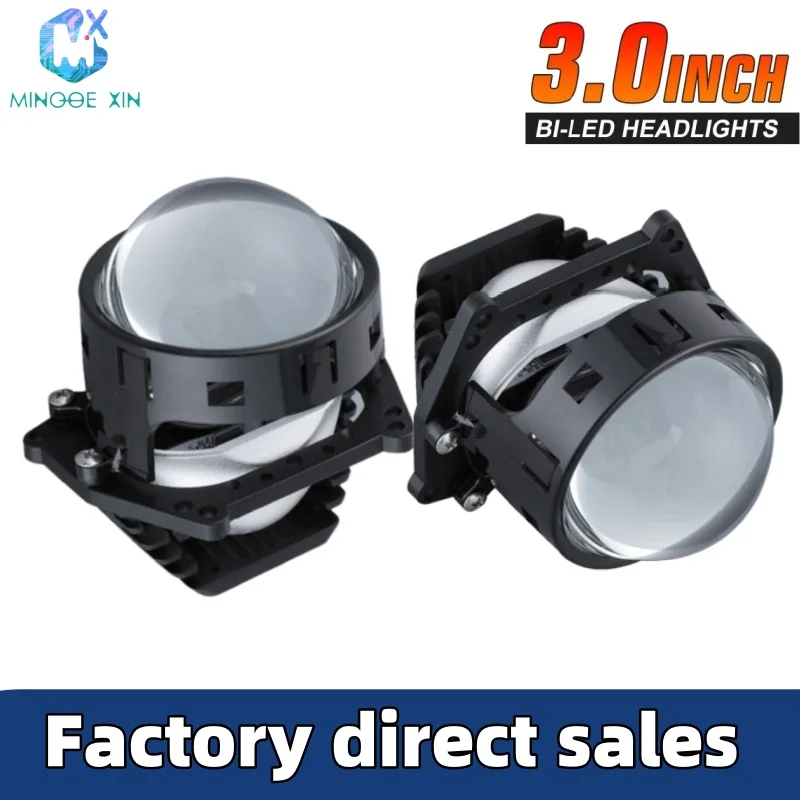 3 Inch Angel Eyes Mini Bi Led Lens Universal Projectors For H4 H7 Car Headlights Retrofit Halo Mask Upgrad Kit Auto Head Light