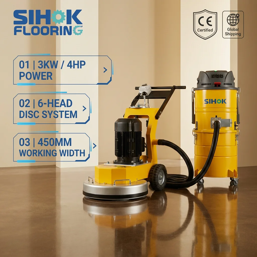 Electric Hand Push 220V Single Phase 450mm Diamond Disc Concrete Grinder Concrete Grinding Machines Floor Polisher For Sale
