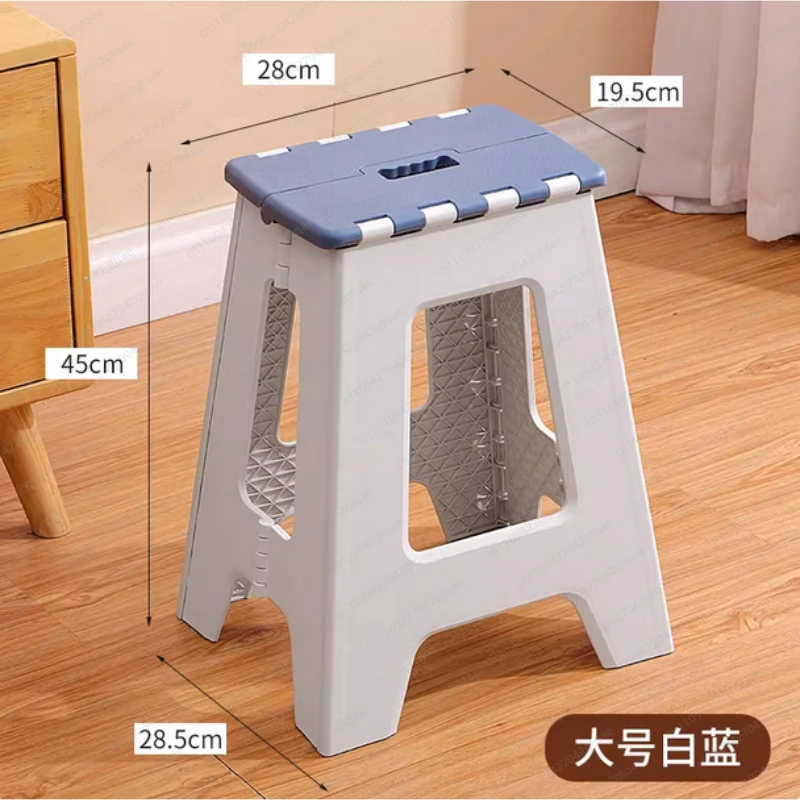 Folding Stool | Portable Outdoor Portable Adult High Stool (Thickened Plastic, for Home Dining/Bathroom – Small Bench)