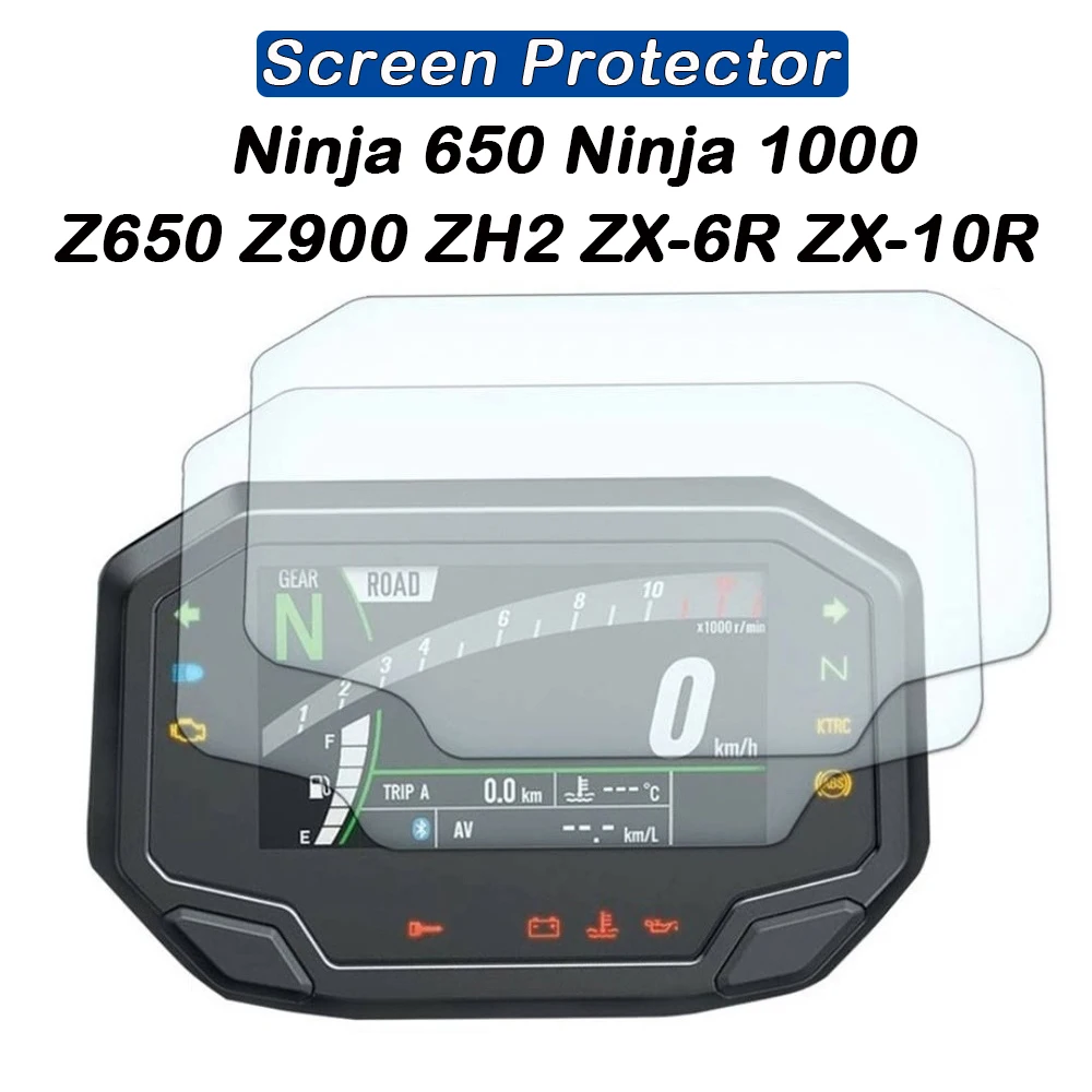 For Kawasaki Z650 Z900 ZX-6R ZX-10R Ninja 650 Ninja 1000 SX Screen Protector Anti-Dizziness Cluster Protective Film