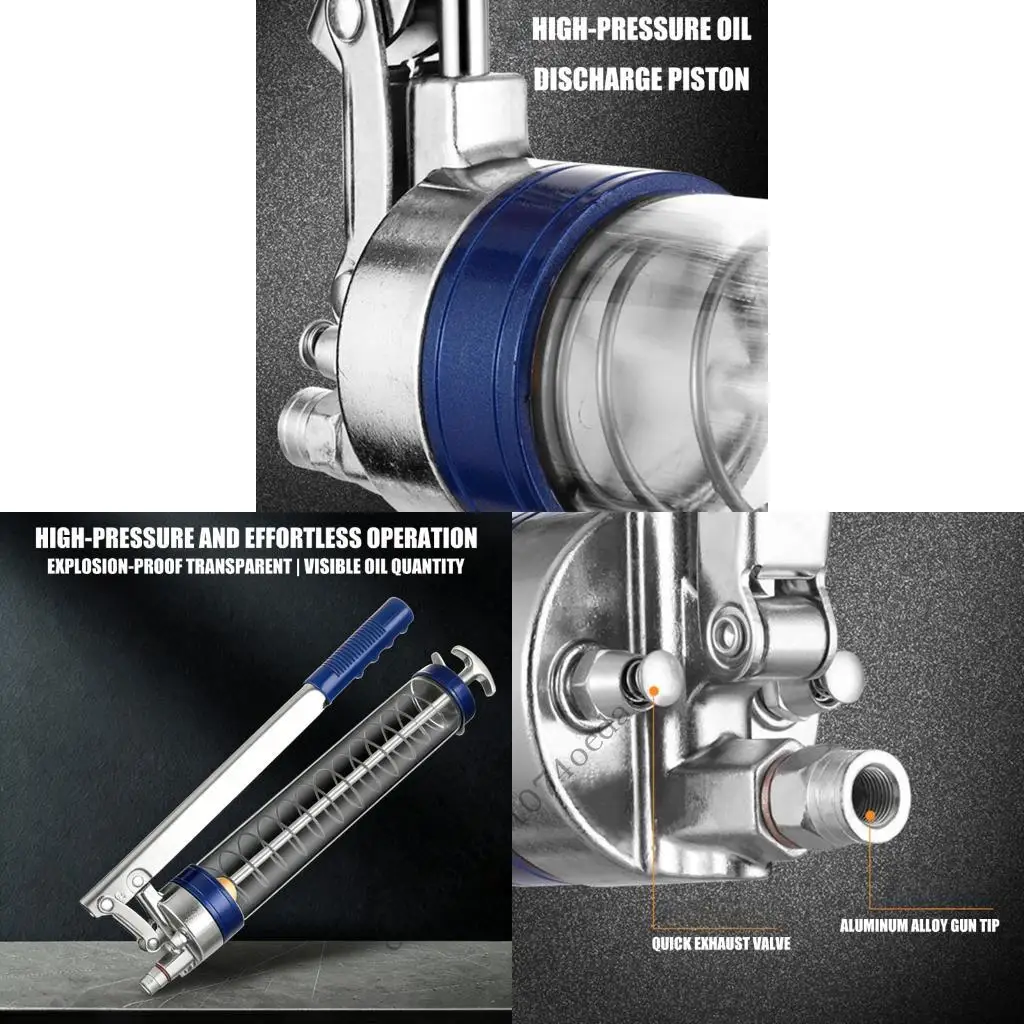 

Heavy Duty Manual Grease Tool High Pressure Manual Butter Tool Grease Injector For Excavators And Construction Equipment