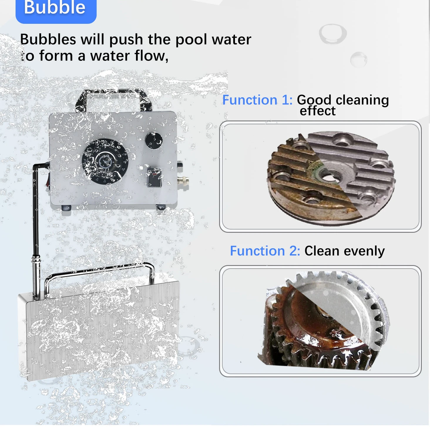 30L 15L 22L Portable Ultrasonic Cleaner Degas Power Adjustable With bubble function Spare Parts DPF filter Degreaser Machine