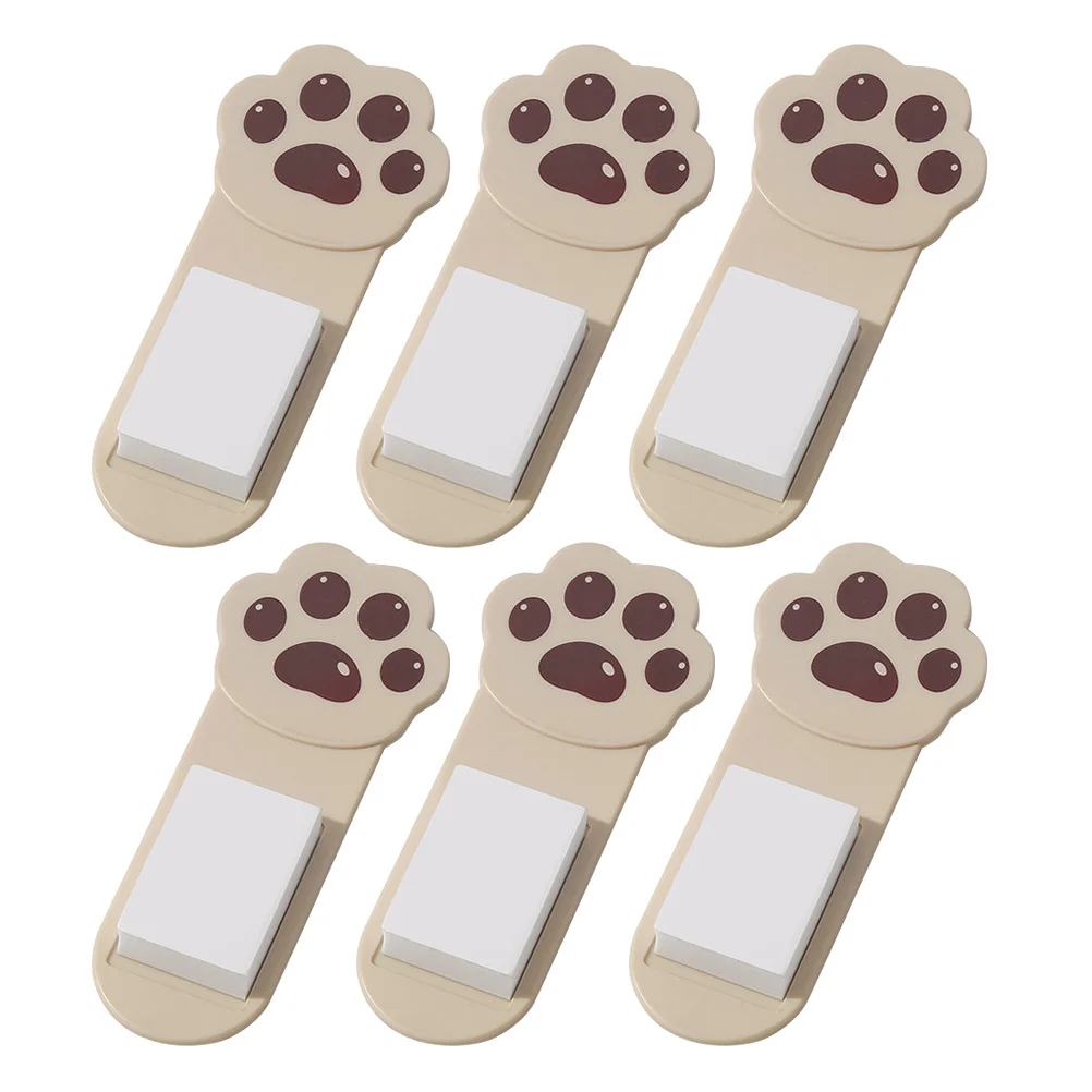 

6 Pcs Toilet Lid Cat Claw Lifter Self Adhesive Accessories Bathroom Seat Self-adhesive Coffee Elder